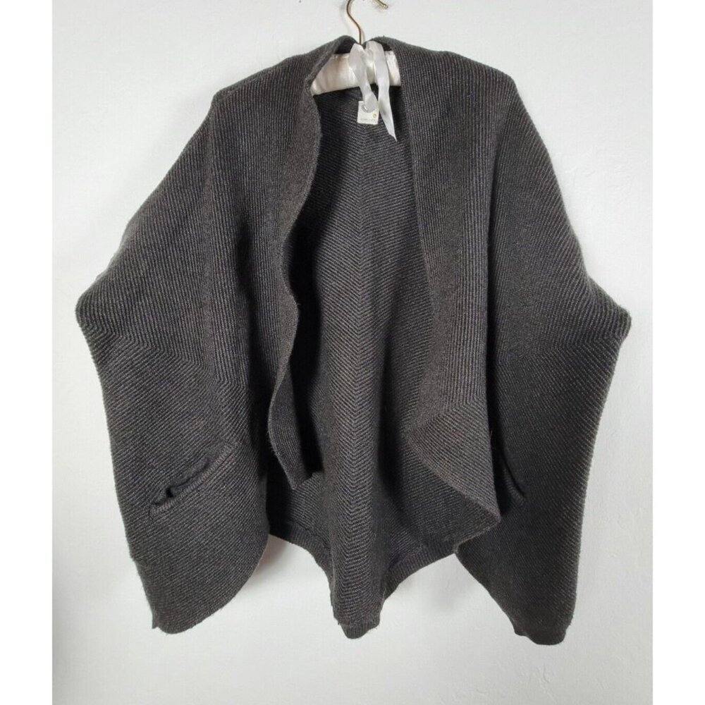 Akemi + Kin Women's Gray Open Front Cardigan Sweater One Size Knitwear Cozy